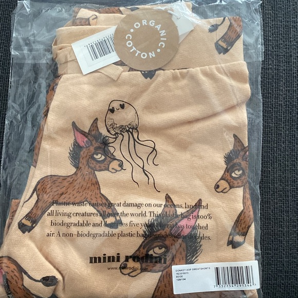 Mini Rodini Donkey AOP Sweatshorts NWT - Picture 6 of 6